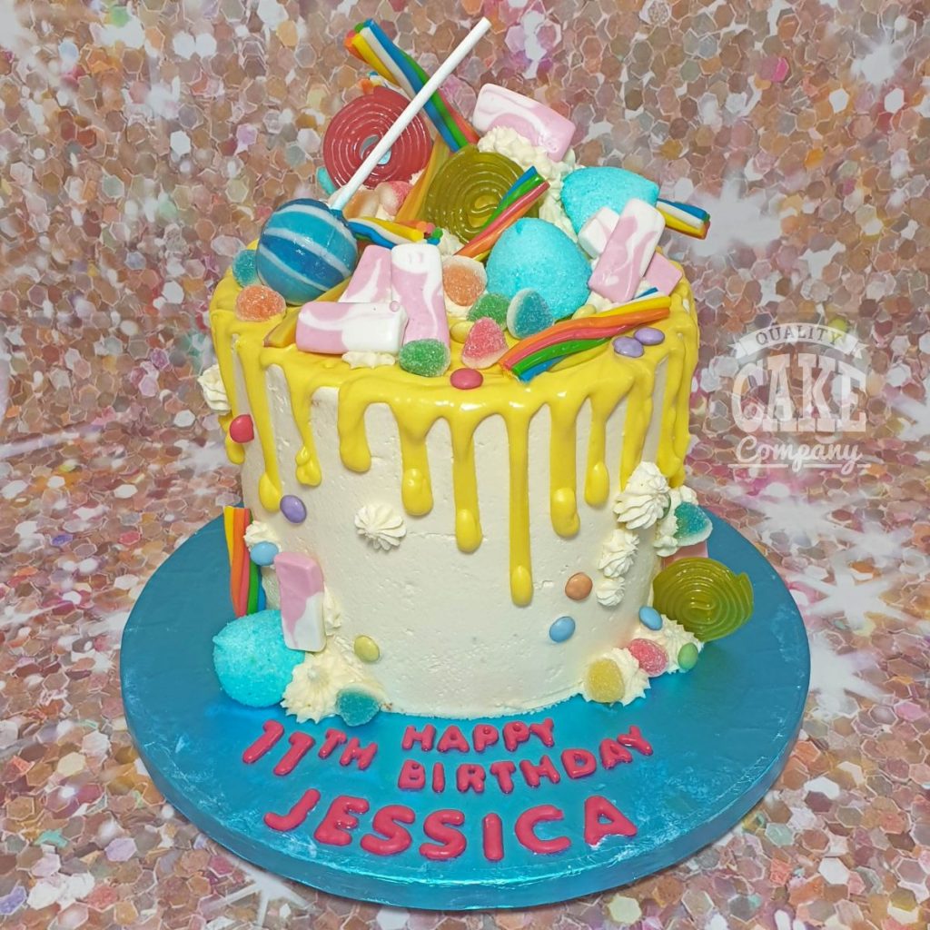 bright yellow drip cake - Tamworth