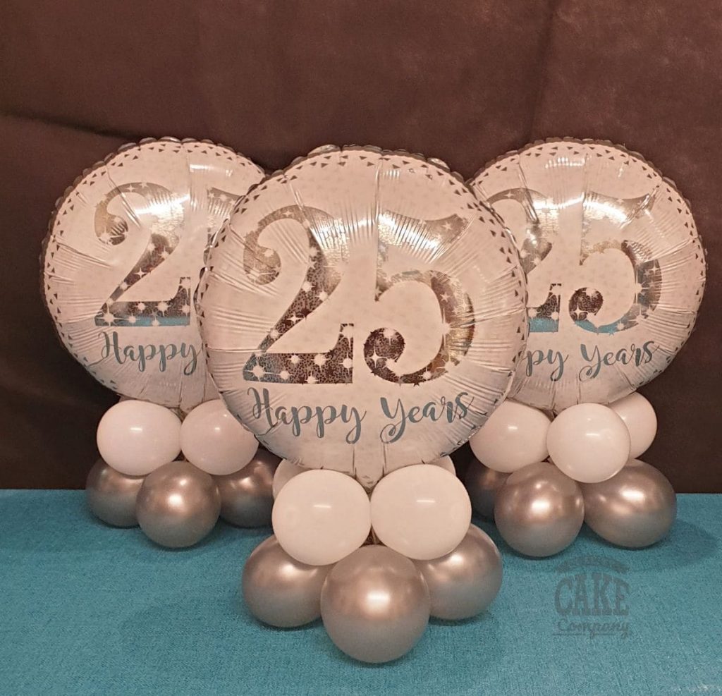 25th anniversary table balloon displays - Tamworth