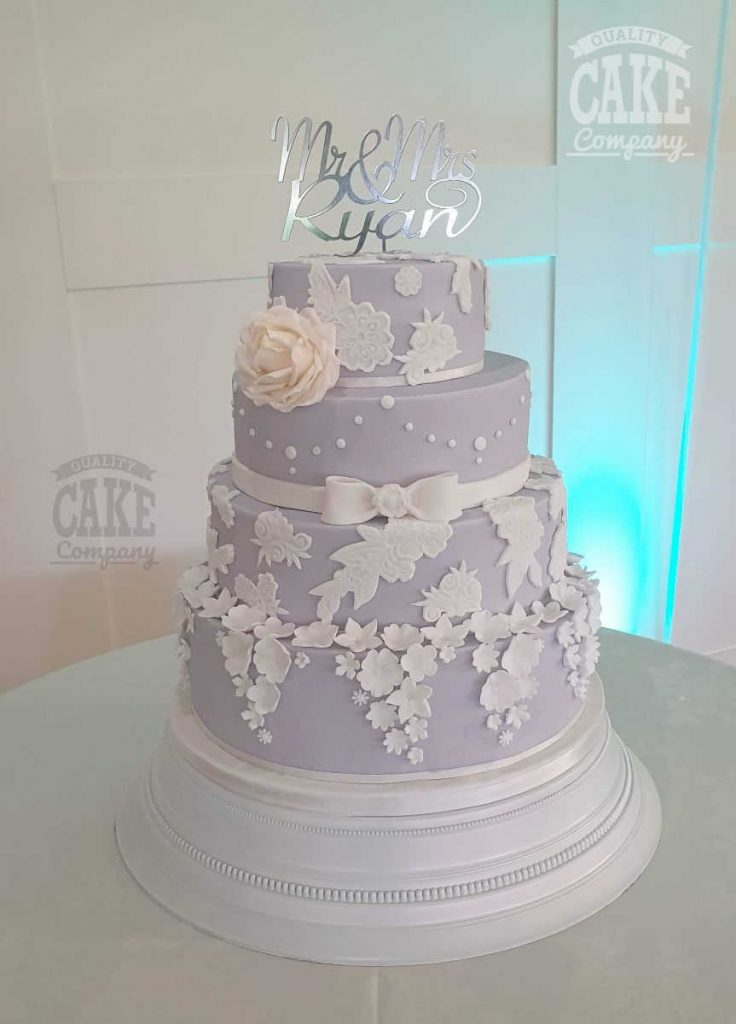 Purple Wedding Cakes Quality Cake Company Staffordshire