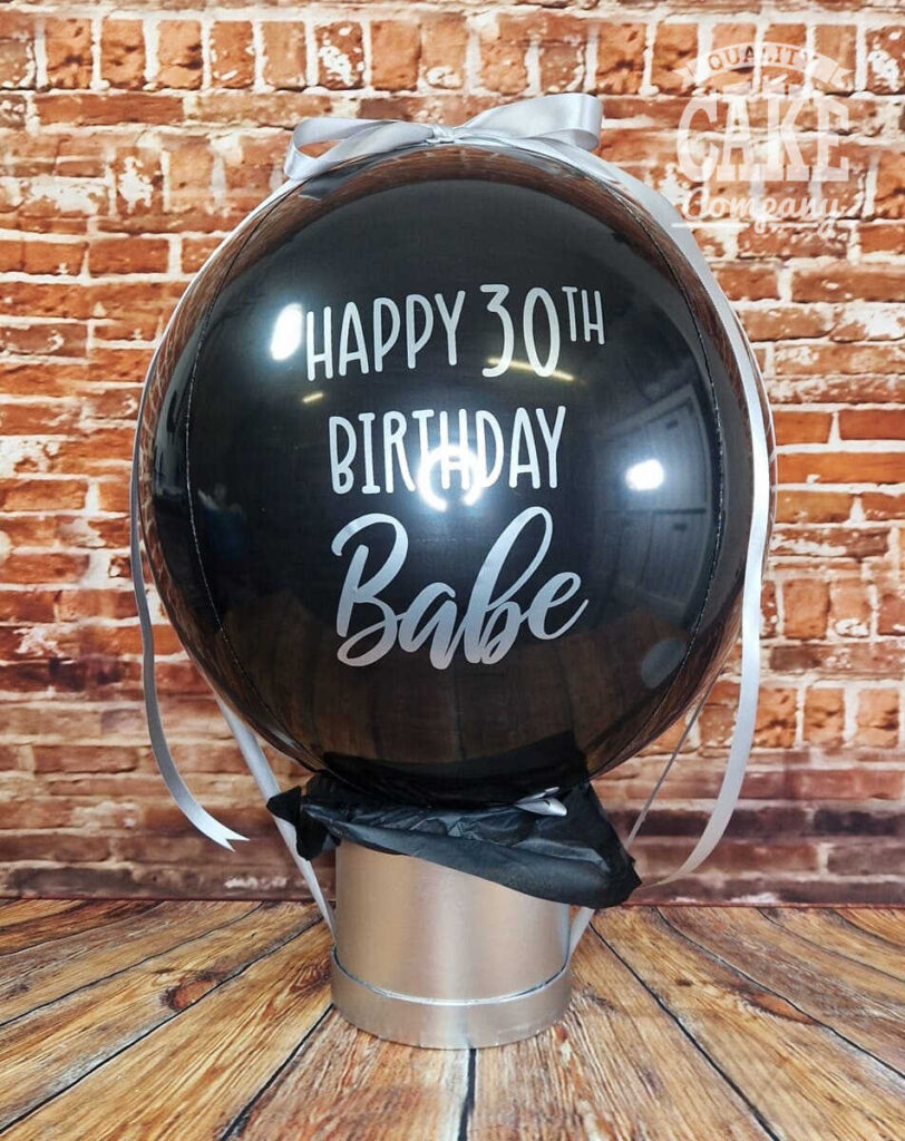 money reveal balloon black and silver - Tamworth