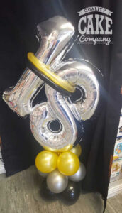Happy Birthday Foil Balloon & Banner Set – 18th, 30th, 40th Theme – Rainbow Heart Shape (Pannu Designs)