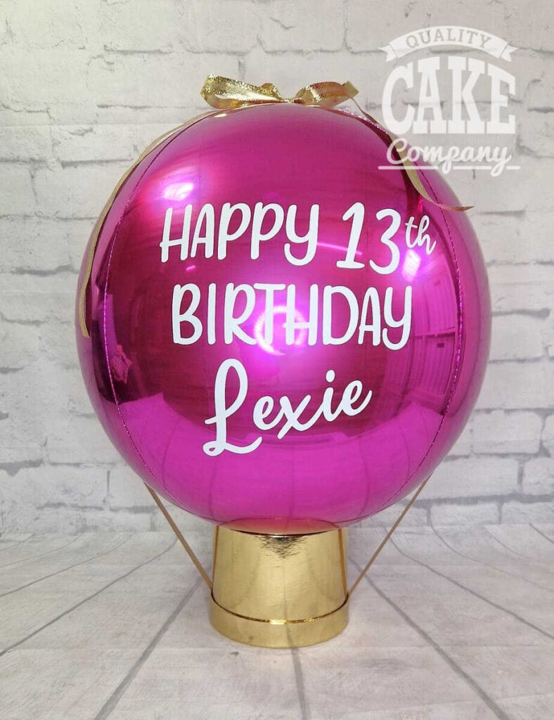 money pull reveal balloon pink and gold - Tamworth