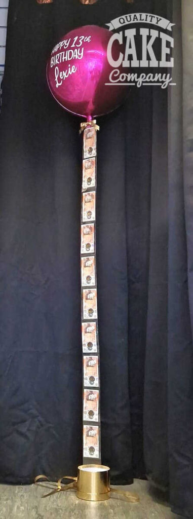 money reveal orb personalised balloon - Tamworrth