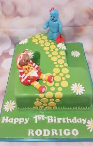 Number 1 shape In the night garden cake children's first birthday - Tamworth