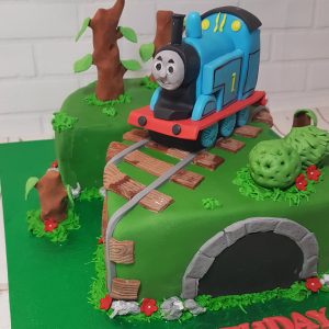 Number 2 shape Thomas tank engine theme cake - Tamworth