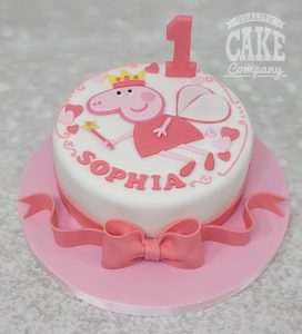 Peppa Pig fairy 1st birthday cake - Tamworth
