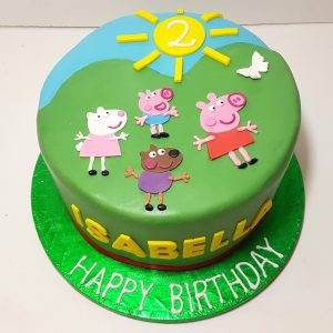 Peppa Pig family 2nd birthday cake - Tamworth