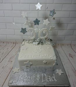 30th pearl anniversary starburst cake - Tamworth