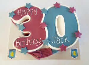 Number 30 aston villa AVFC theme birthday cake - Tamworth