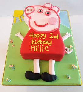 Peppa Pig shaped birthday cake - Tamworth
