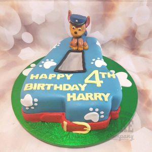 Number 4 shaped paw patrol theme birthday cake - tamworth