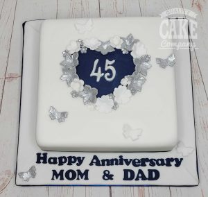 45th Anniversary floral cake - tamworth