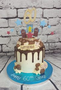 AVFC aston villa chocolate drip birthday cake - Tamworth