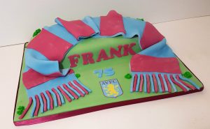 AVFC aston villa large scarf birthday cake - Tamworth