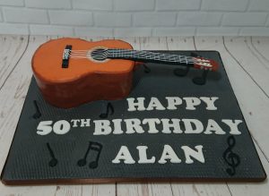 Acoustic guitar novelty cake - tamworth