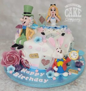 alice in wonderland theme birthday cake - Tamworth
