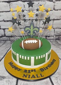 American football theme birthday cake - Tamworth