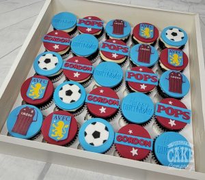 aston villa AVFC theme cupcakes - Tamworth