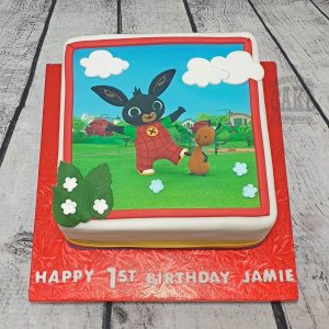 Bing bunny photo birthday cake - tamworth