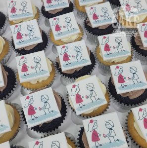 engagement cartoon style cupcakes - Tamworth