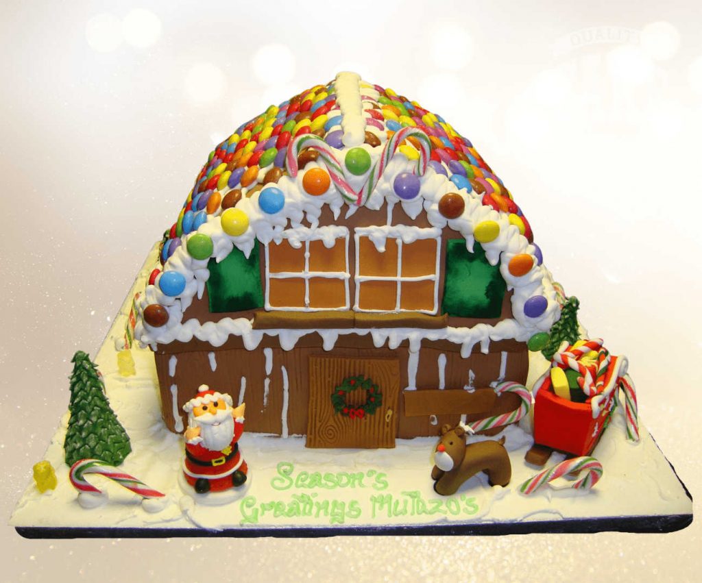 Christmas cake gingerbread house - tamworth