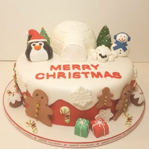 christmas cake igloo scene - Tamworth