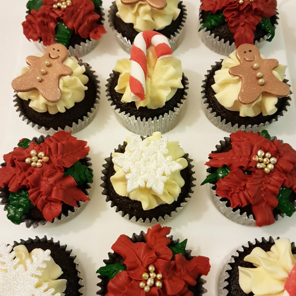 Christmas theme cupcakes - tamworth