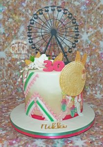Coachella festival theme birthday cake - Tamworth