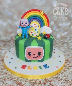 Cocomelon rainbow children's birthday cake - tamworth