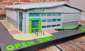 corporate Allpack new office building novelty cake - tamworth west midlands