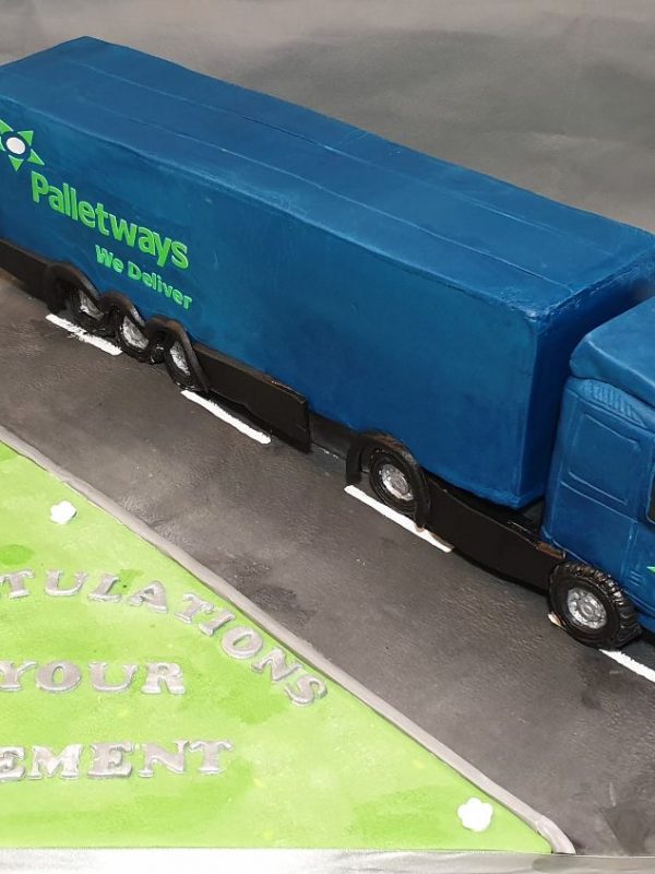 Palletways lorry corporate novelty cake - Tamworth