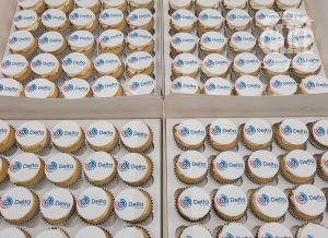 corporate logo branded cupcakes - Tamworth