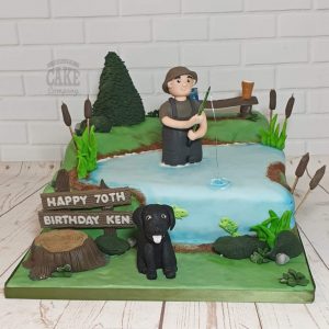 Fishing theme hobby birthday cake - Tamworth