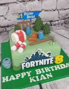 fortnite theme birthday cake - Tamworth