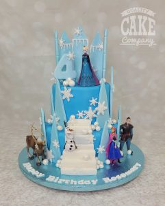 two tier Frozen birthday cake - Tamworth