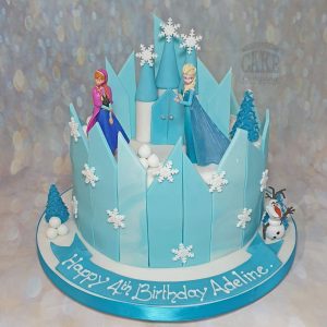 Frozen simple castle theme cake - Tamworth