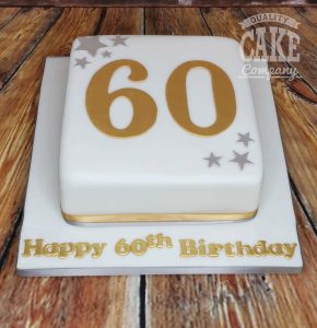 simple 60th birthday cake - Tamworth