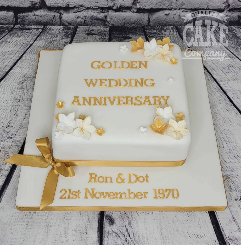 Golden Wedding Anniversary Cakes - Quality Cake Company