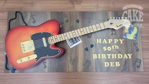 guitar large novelty shaped cake - tamworth