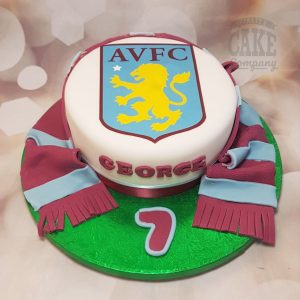 AVFC aston villa scarf theme birthday cake - Tamworth