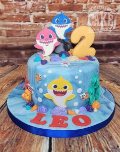 Baby shark inspired children's birthday cake - Tamworth