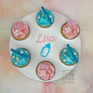 baby shower personalised cupcake platter - Tamworth