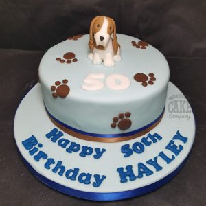 basset hound dog figure birthday cake - Tamworth