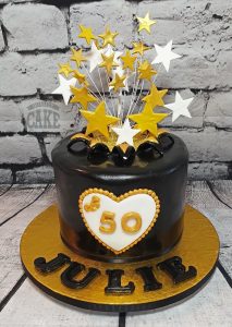 black and gold starburst 50th birthday - Tamworth
