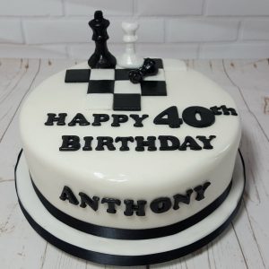 chess theme 40th birthday cake - tamworth