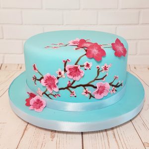 cherry blosson floral birthday cake - Tamworth