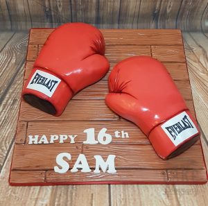 red boxing gloves novelty cake - tamworth