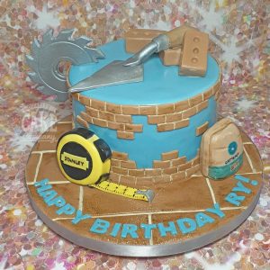builders tools occupation theme birthday cake - tamworth
