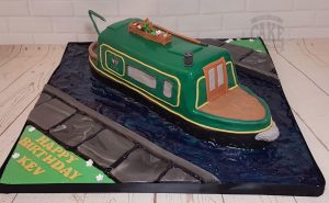 Canal boat novelty birthday cake - tamworth