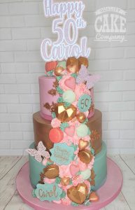 three tier cascade of treats luxury birthday cake - tamworth